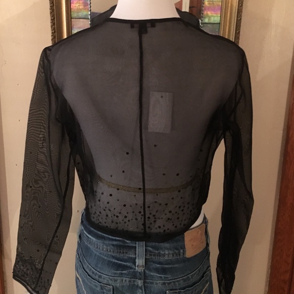 NWT Tahari sheer cropped jacket - Picture 2 of 5